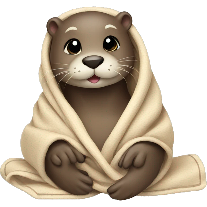 otter with blanket emoji