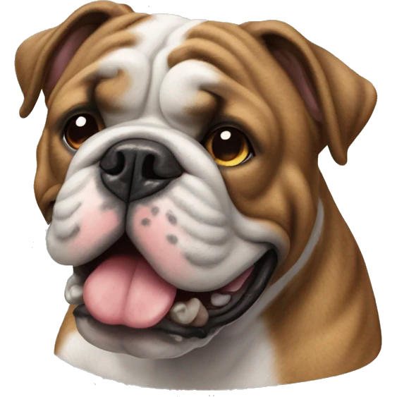 Brindle English bulldog emoji