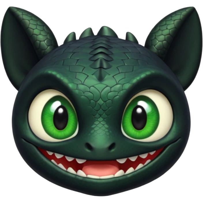 Toothless face only from how to train your Dragon emoji