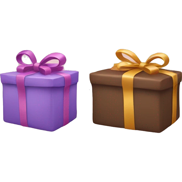 two presents side by side emoji