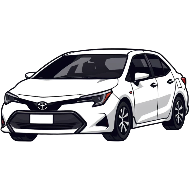 Modern Toyota Corolla car emoji