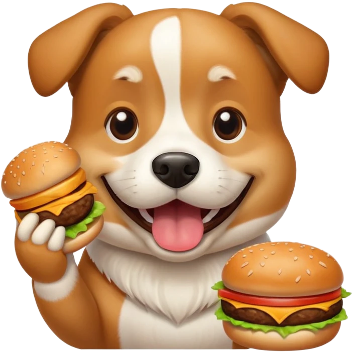 Dog on bueger emoji