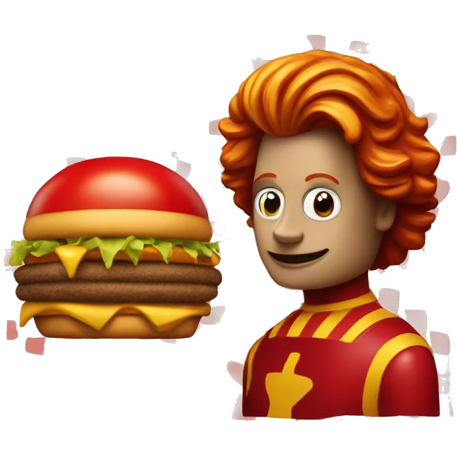 Ronald McDonald and the hamburgular  emoji