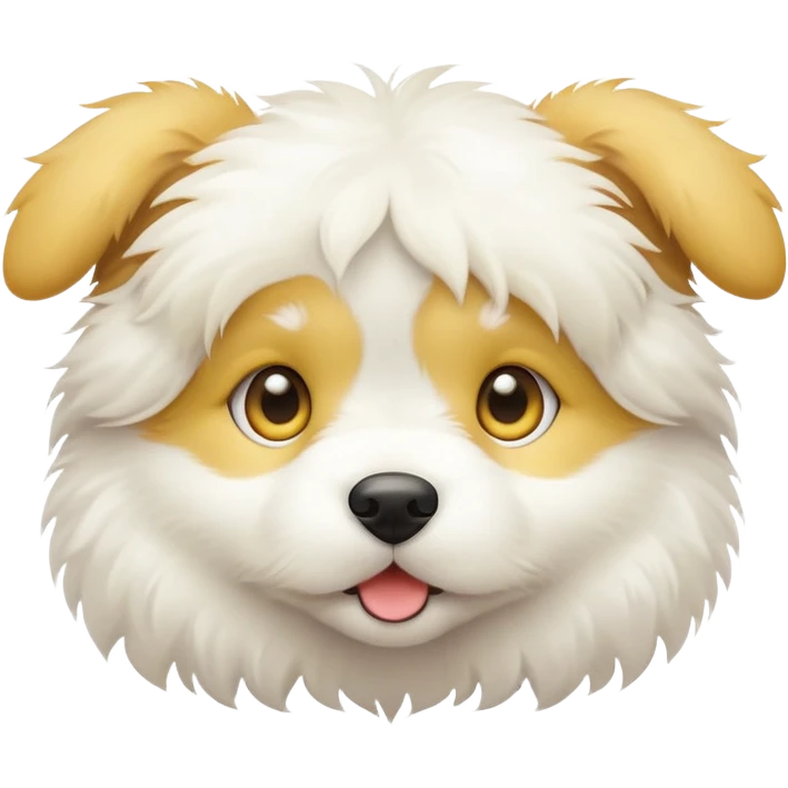Yellow and white puppy emoji
