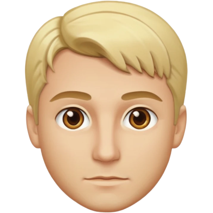 David Silveria with brown eyes, blonde hair l emoji