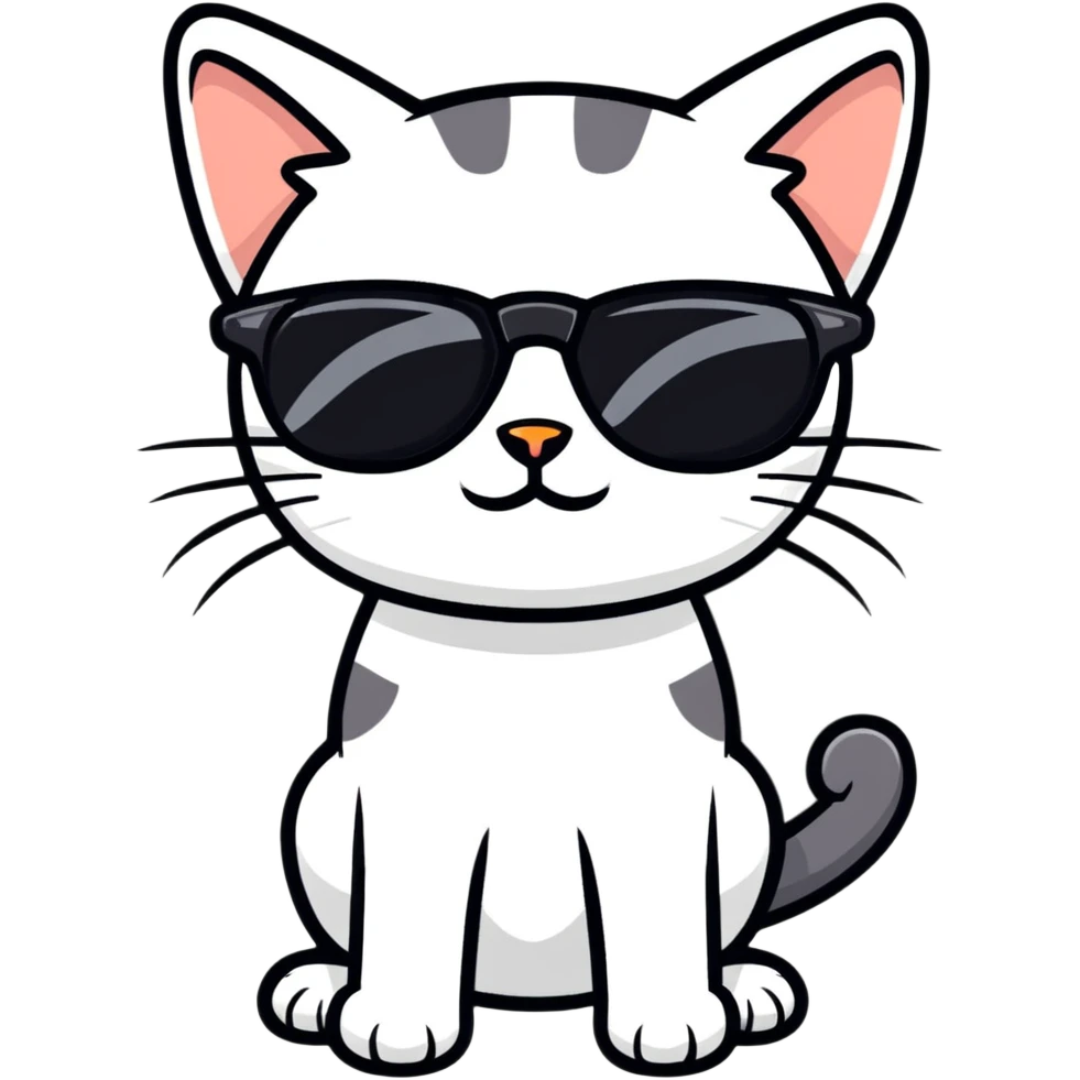 Cat with sunglasses emoji