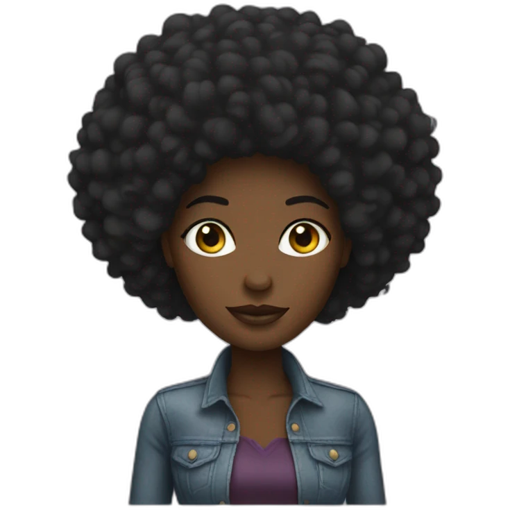 woman designer afro emoji