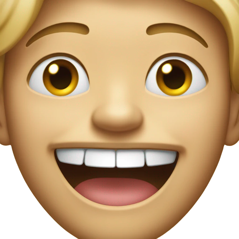 A face that is laughing really hard emoji