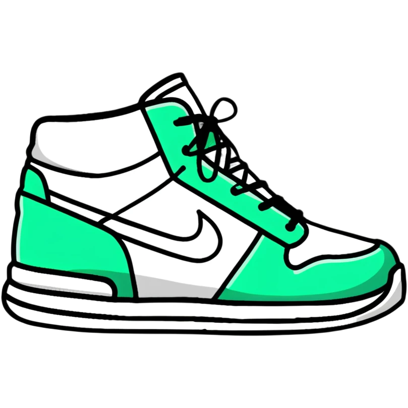 Colorful sneaker shoe with laces emoji