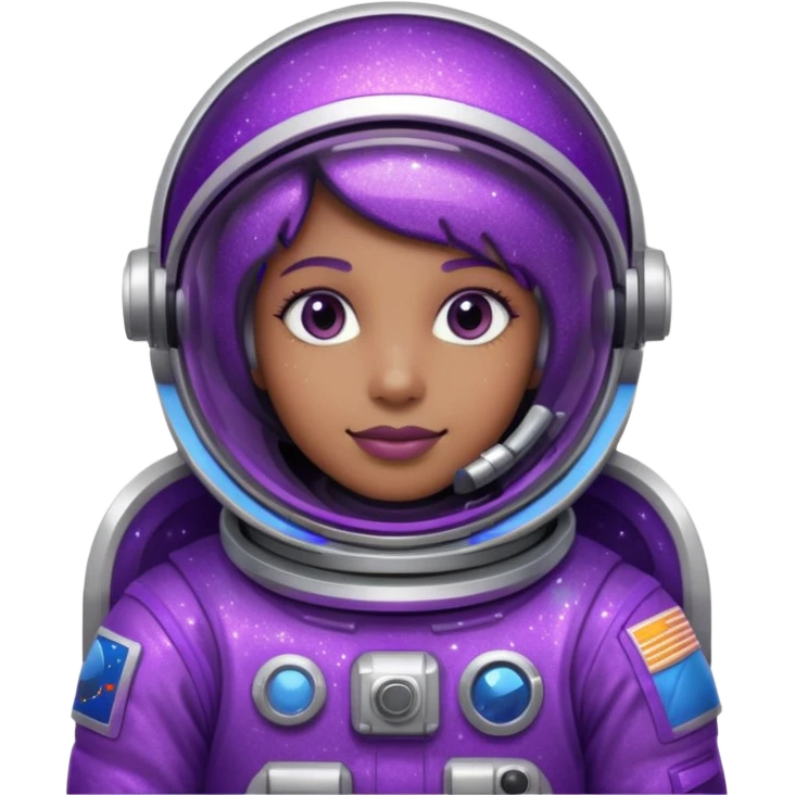 glitter purple astronaut emoji