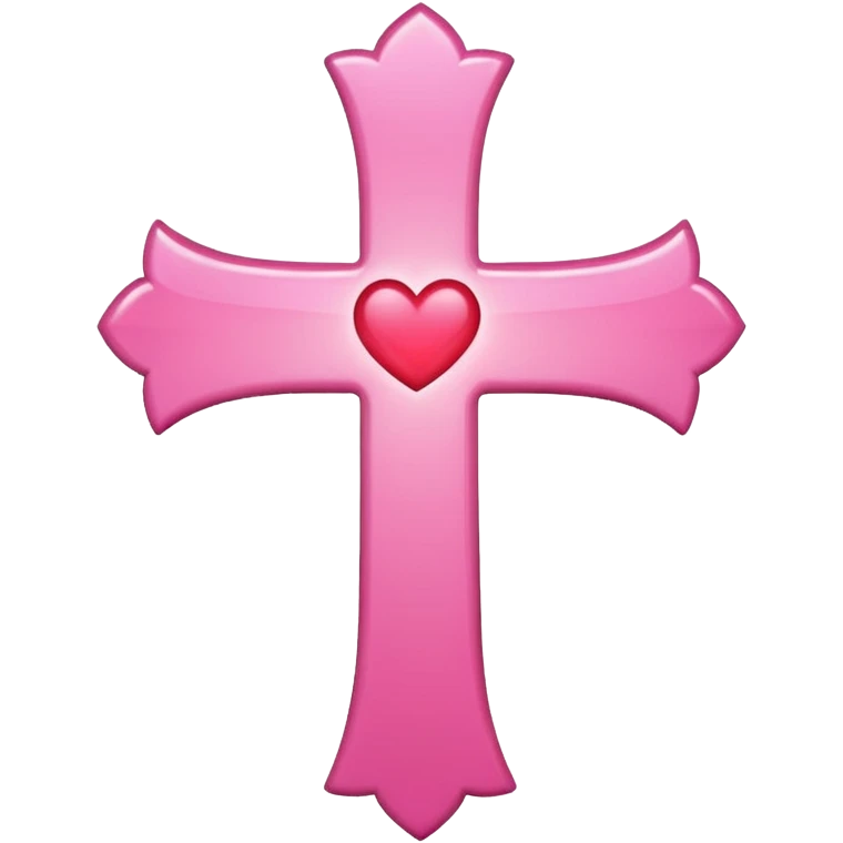 Heart infront of cross, pink emoji