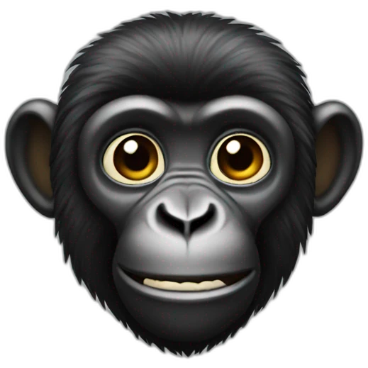 Black monkey emoji