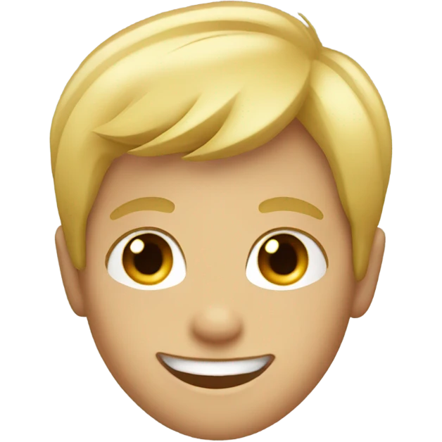 smiling boys with blonde hair emoji