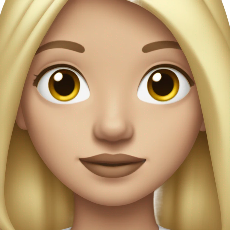 blonde girl with airpods pro 2 emoji