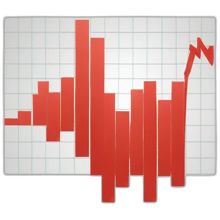 short red descending chart emoji