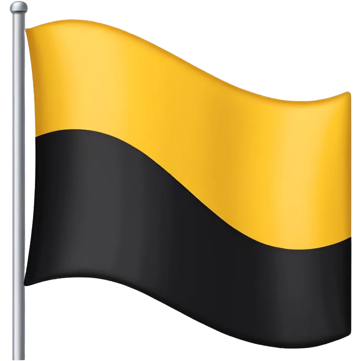 a yellow black and white flag emoji