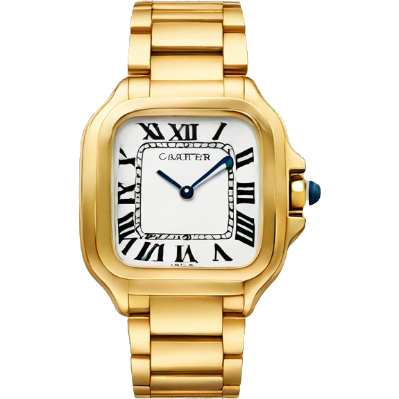 gold cartier watch emoji