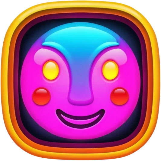 neon glow sign emoji