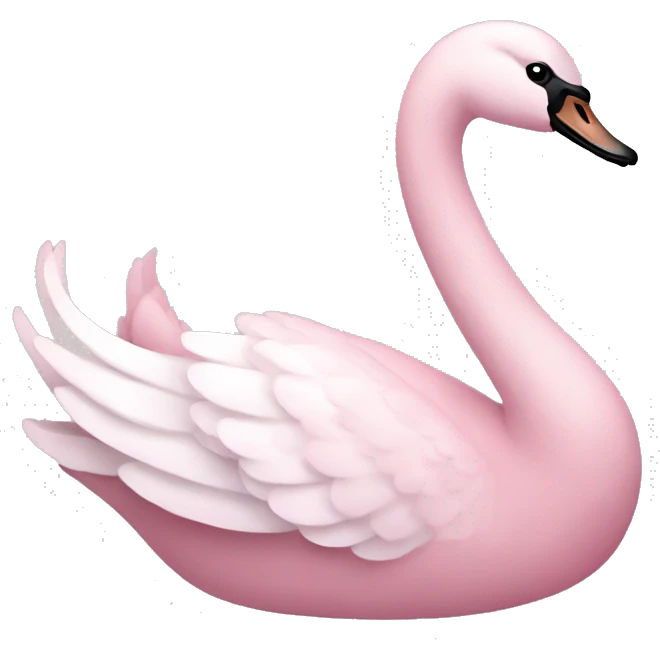 pastel pink swan emoji