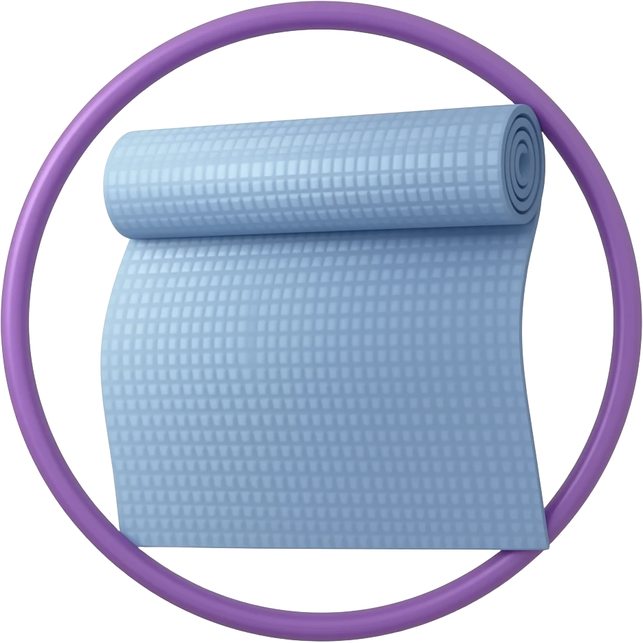 pilates mat & pilates magic circle emoji