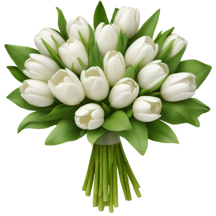 Wedding bouquet white tulips emoji
