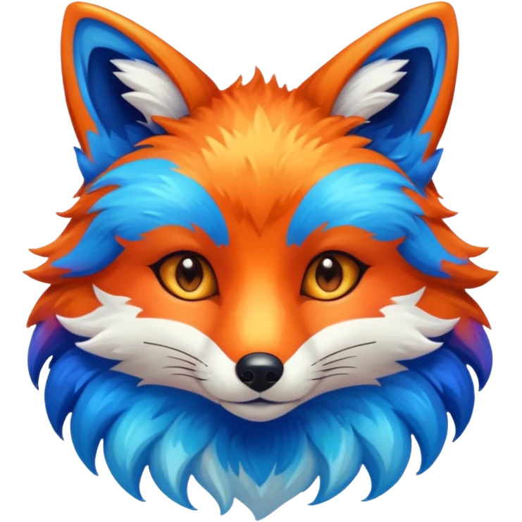 a galaxy print fox emoji