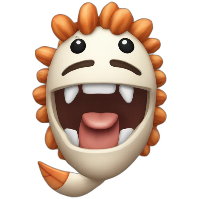 Une crevette qui fait du rugby emoji