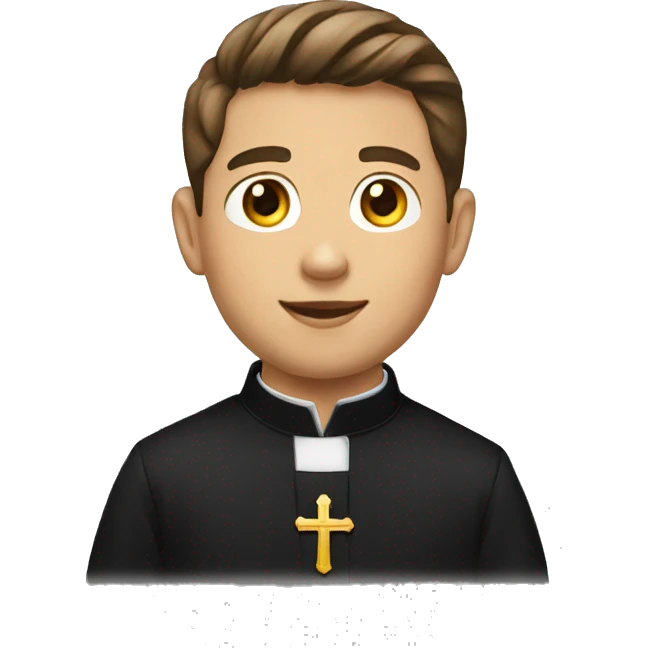 young catholic priest emoji