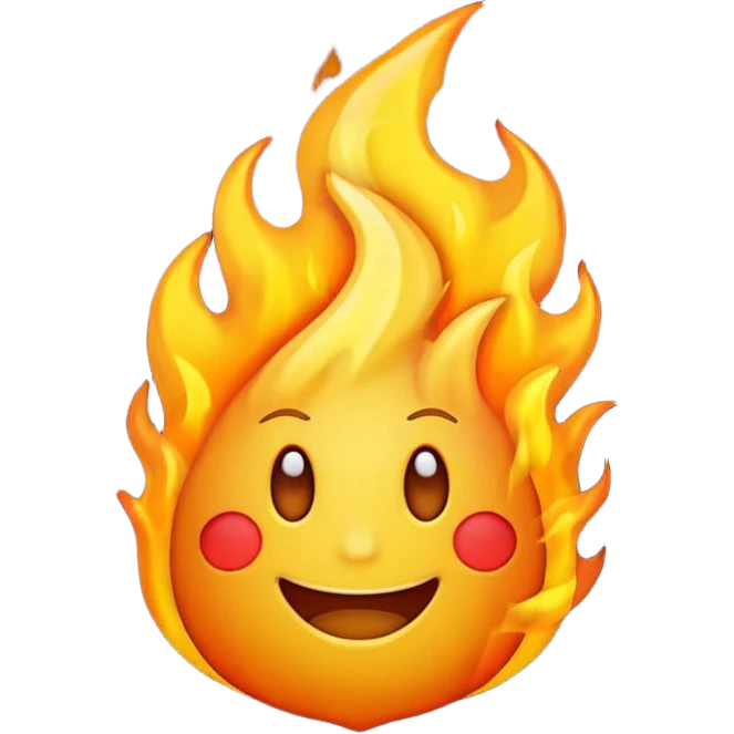 Emoji lighting itself on fire emoji