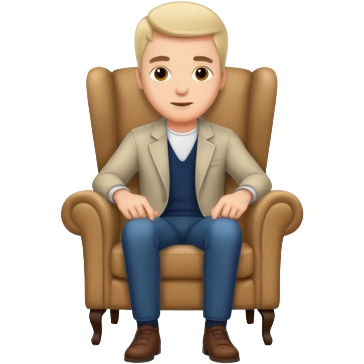 man sitting in an armchair emoji