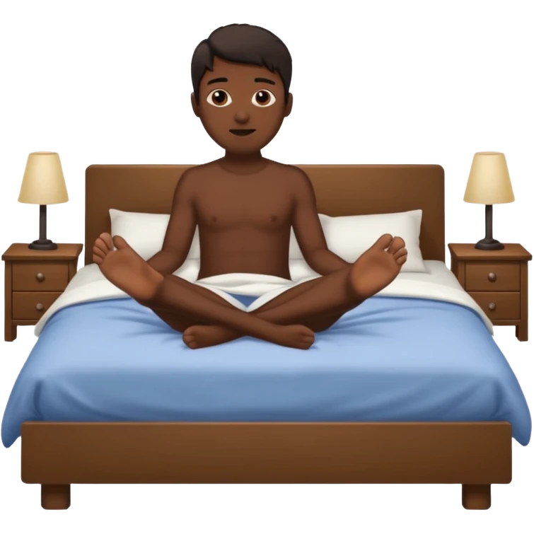 🛌🦶🦶🏾 emoji
