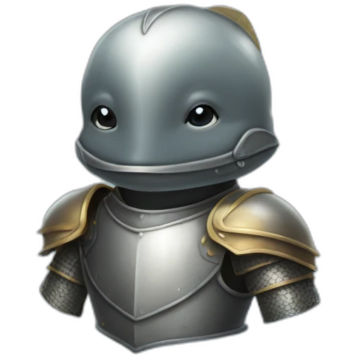 porpoise in suit of armor emoji