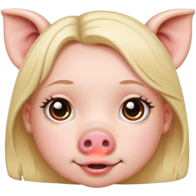 Girl with a Pig Nose emoji