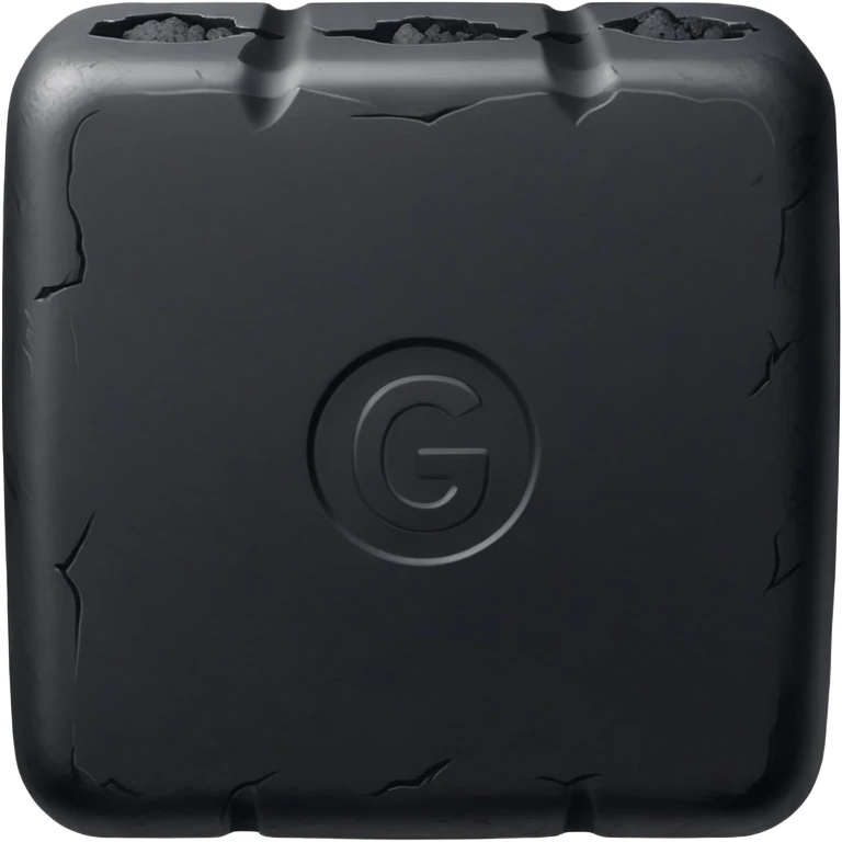 Coal briquette, a compressed block of coal dust used as fuel emoji