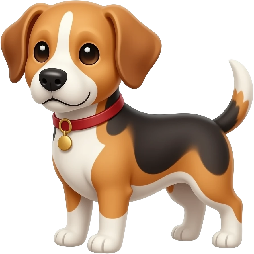 give this dog floppy ears and a white chest emoji