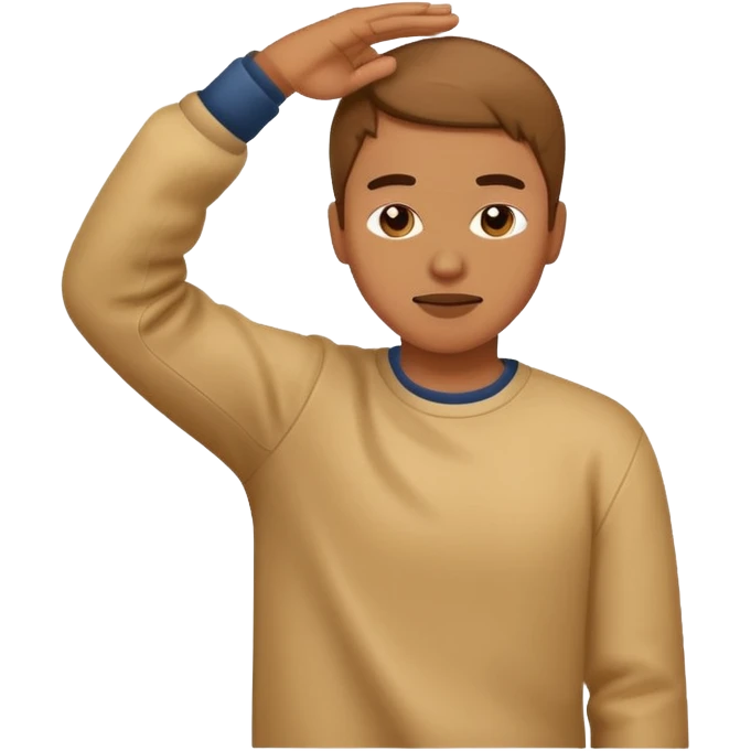 A person dabbing emoji