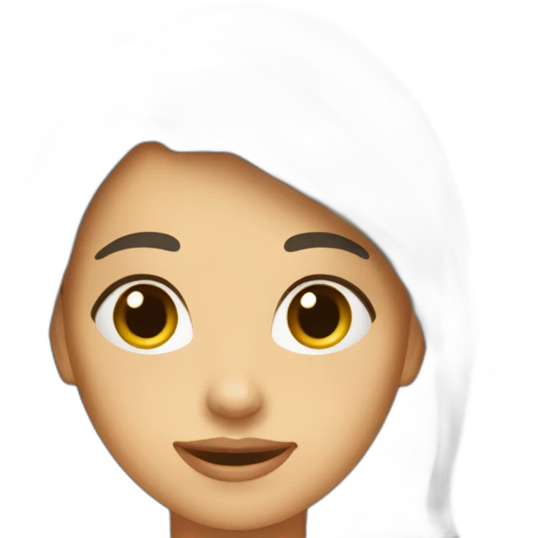 Fille cheveux longs emoji