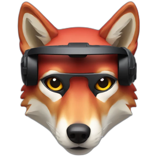 virtual reality red wolf oculus emoji