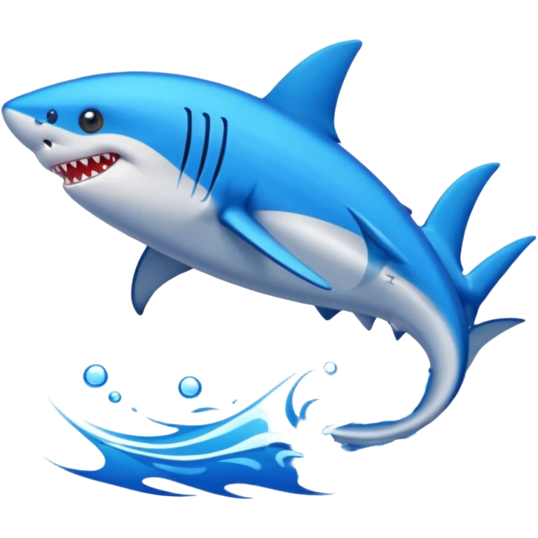 Tiburón con deportes azules emoji