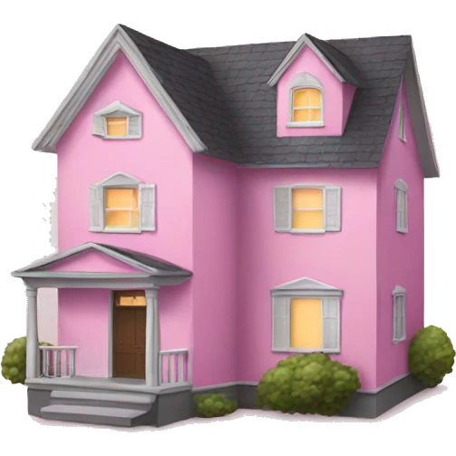 Pink house  emoji