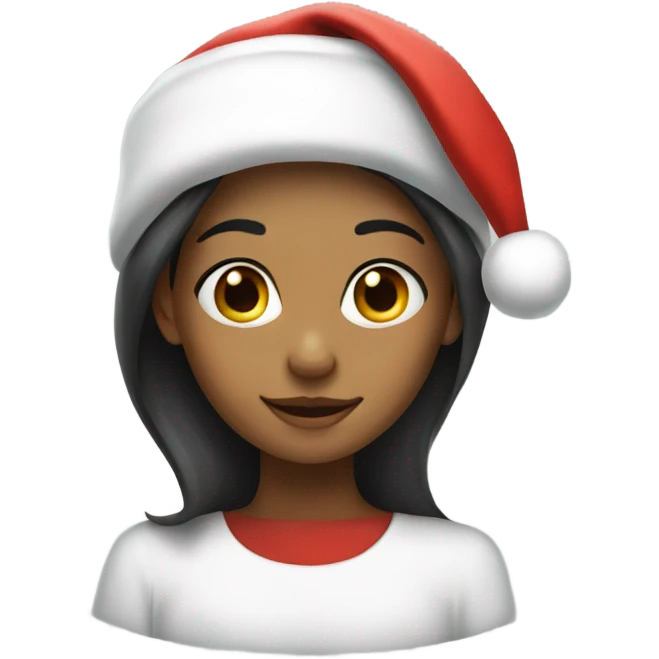 Girl with Santa hat emoji