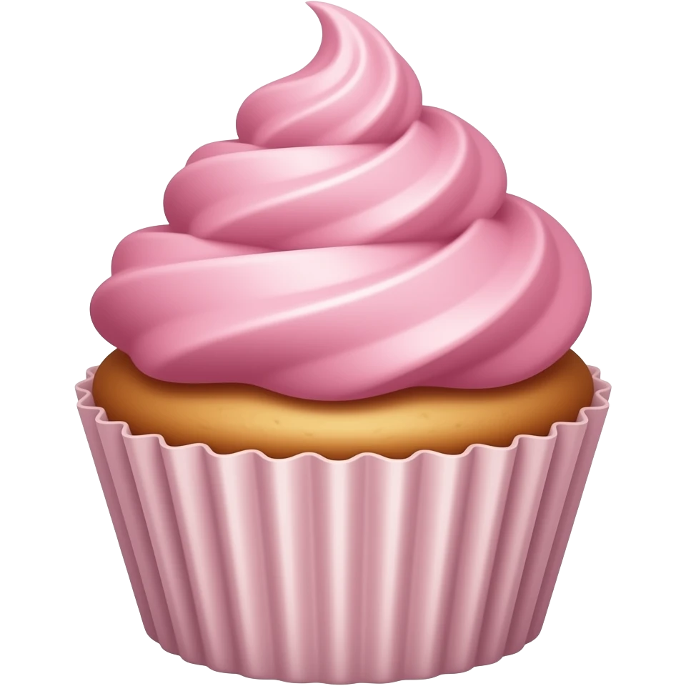 Cupcake with pink icing emoji