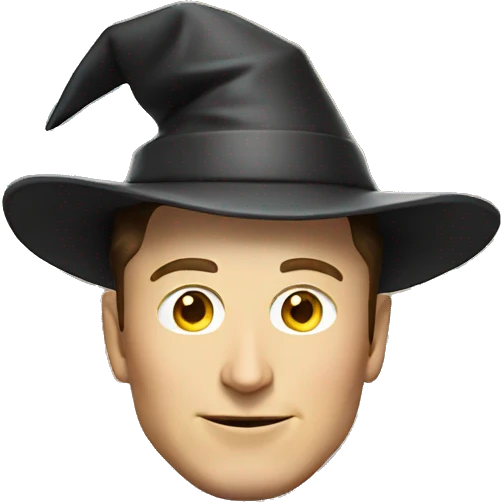 elon musk with wizard hat emoji