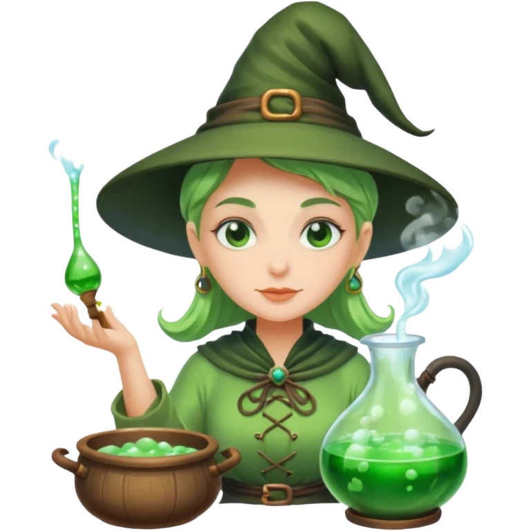 green witch cooking potion emoji