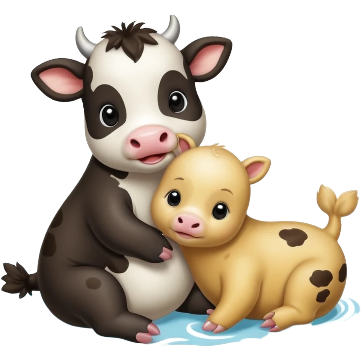 baby cow & seal emoji