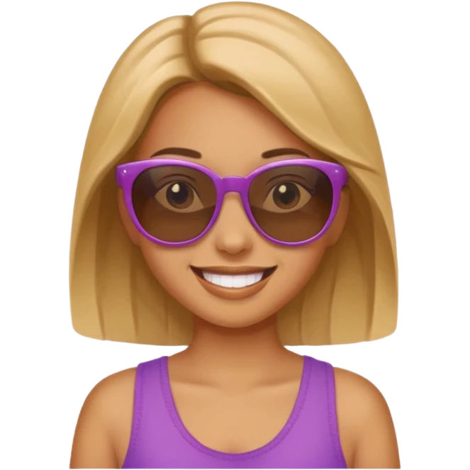 girl with sunglasses above her head emoji
