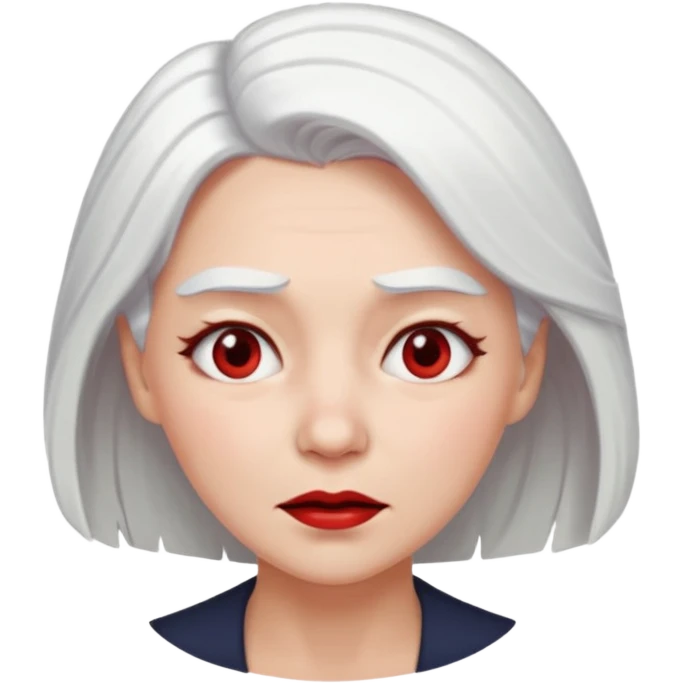 female white hair face slap
 emoji