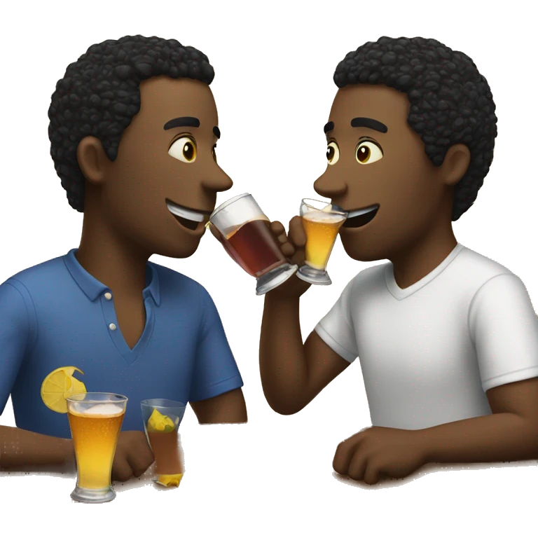 Drinking with friend emoji