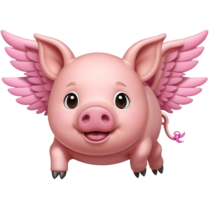 Pig flying  emoji