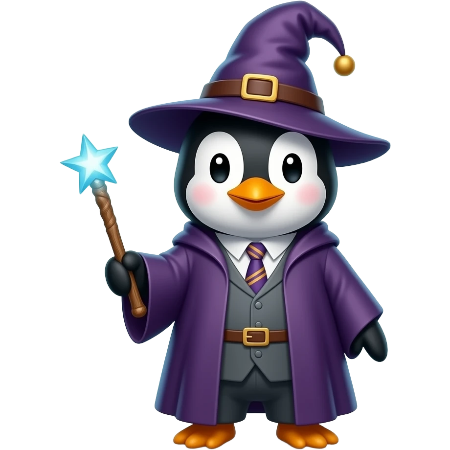 Penguin Wizard emoji
